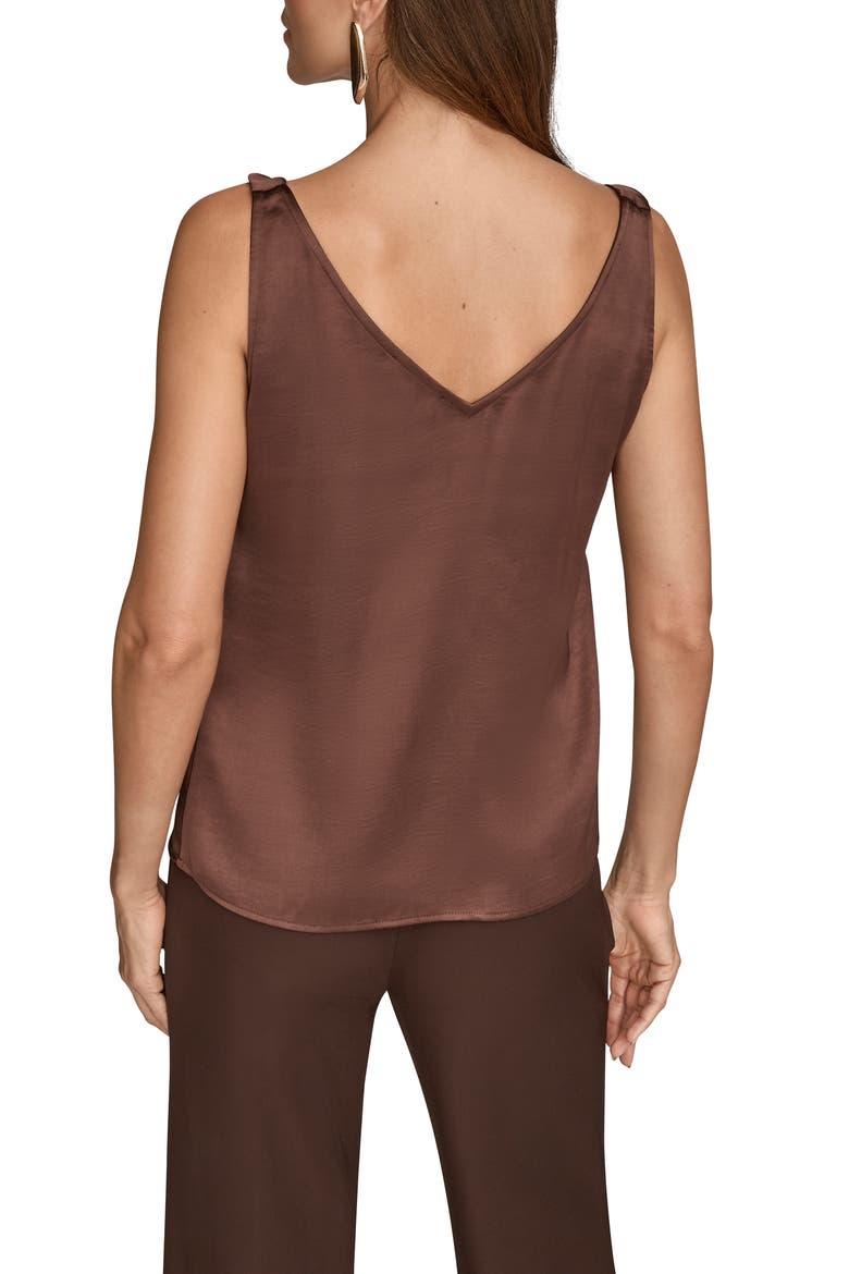 Cowl Neck Charmeuse Tank, Alternate, color, CHOCOLATE PEARL
