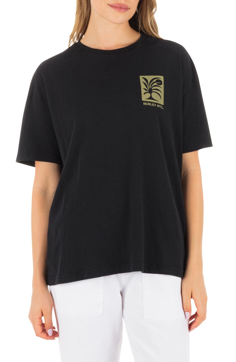 Hurley Duality Oversize Cotton Graphic Boyfriend T-Shirt, Main, color, 