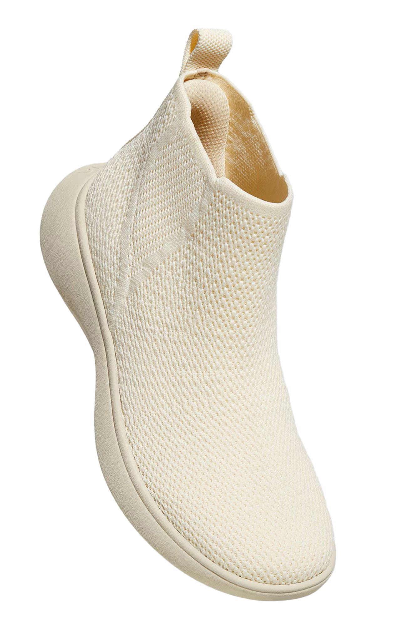 Round-Toe Slip-On Sneaker Boots, Alternate, color, Cream Jagged