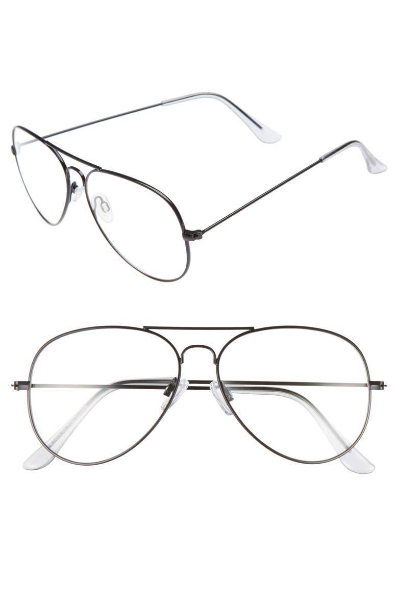 BP. Mirrored Aviator 57mm Sunglasses, Main, color,