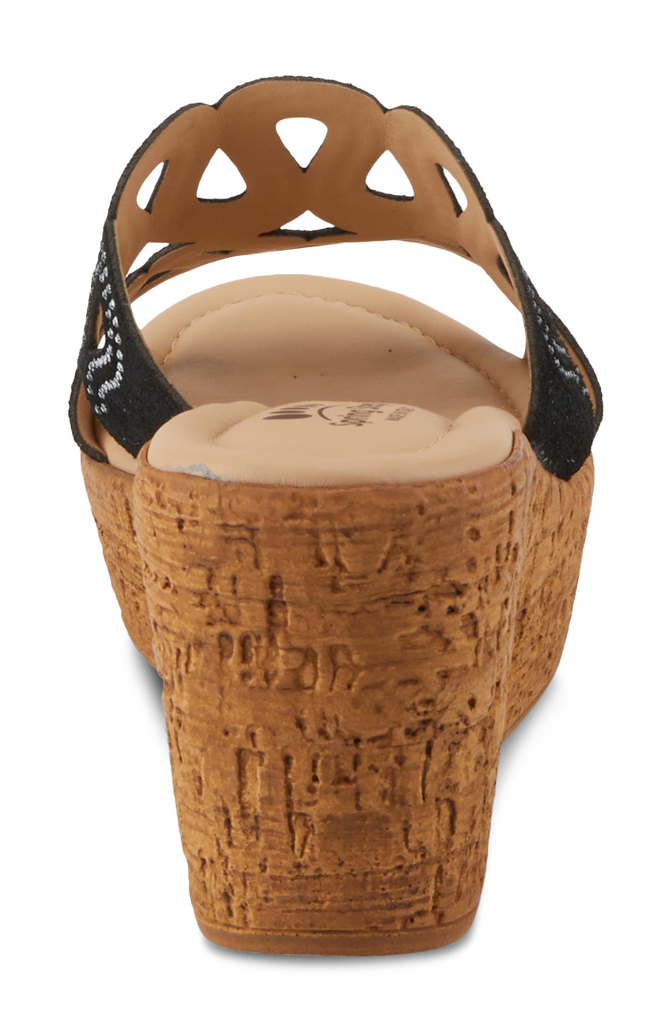 Steamy Crystal Embellished Wedge Sandal, Alternate, color, BLACK SUEDE