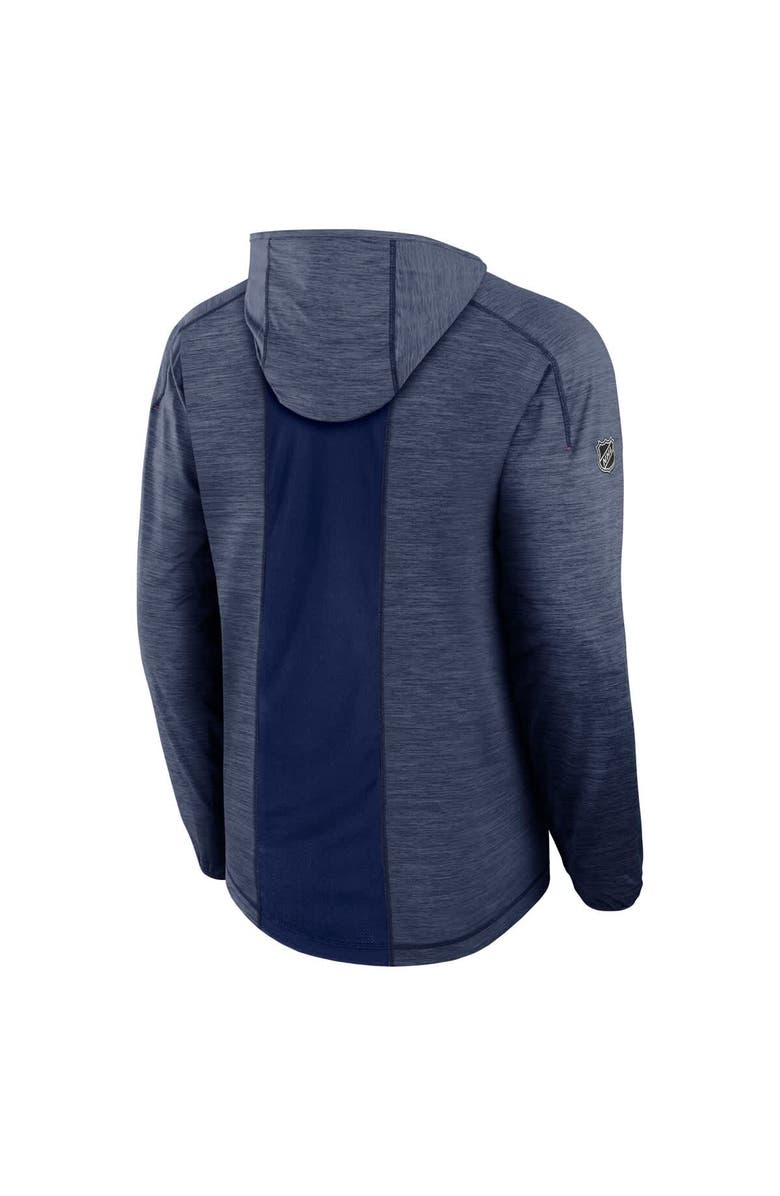 FANATICS Men's Fanatics  Navy Columbus Blue Jackets Authentic Pro Rink Lightweight Pullover Hoodie, Alternate, color, 