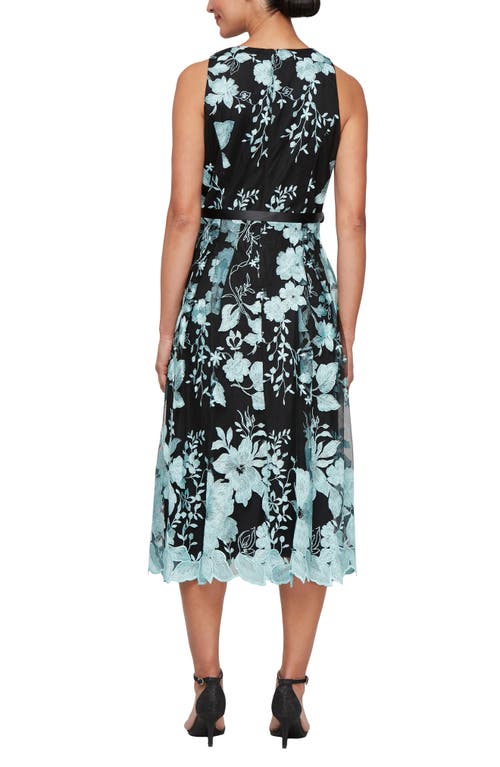 Alex Evenings Floral Embroidered Midi Dress