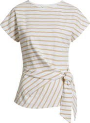 Caslon® Drop Shoulder Tie Front Top