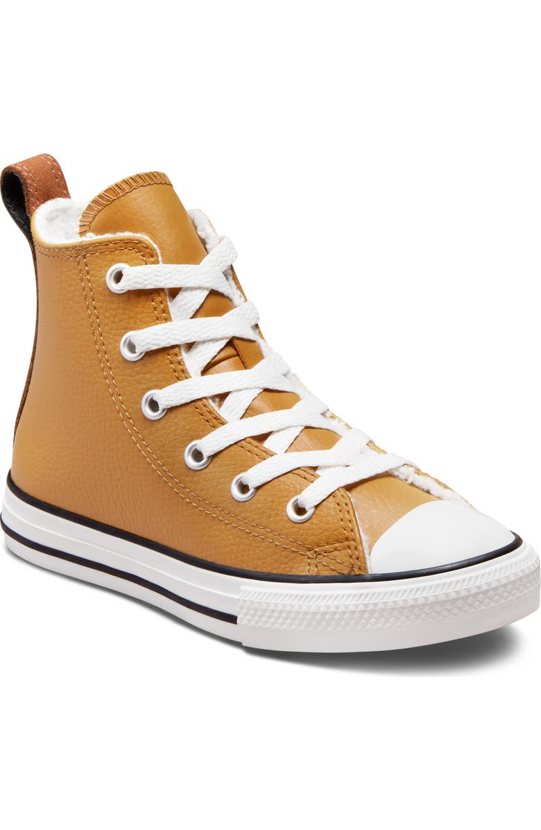 Converse Kids' Chuck Taylor<sup>®</sup> All Star<sup>®</sup> Hi Faux Shearling Sneaker, Main, color,