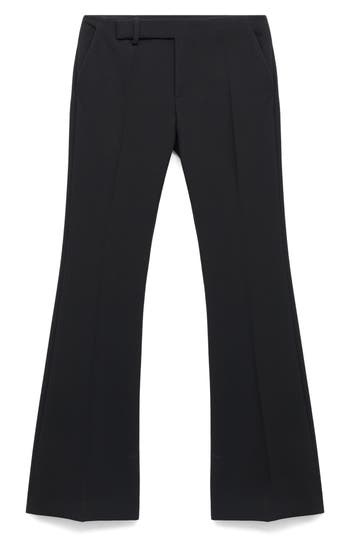 Mango Flare Leg Pants In Black