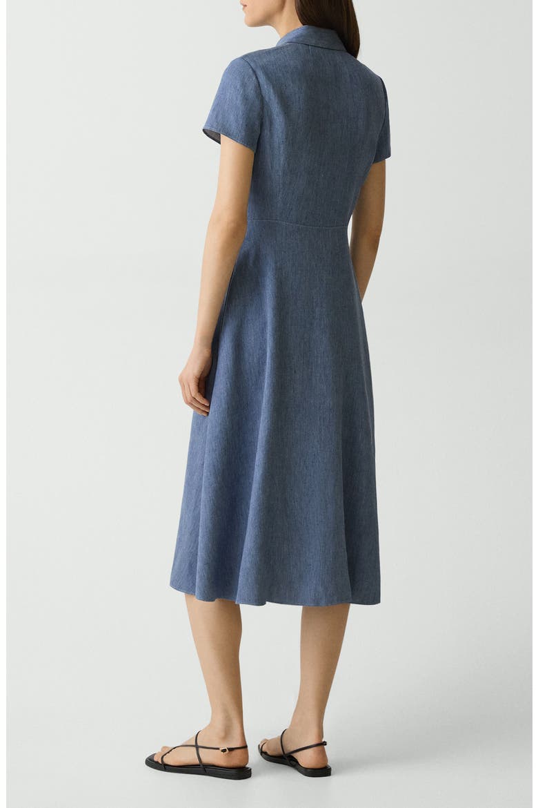 Stretch Linen Blend Shirtdress, Alternate, color, LIGHT DENIM