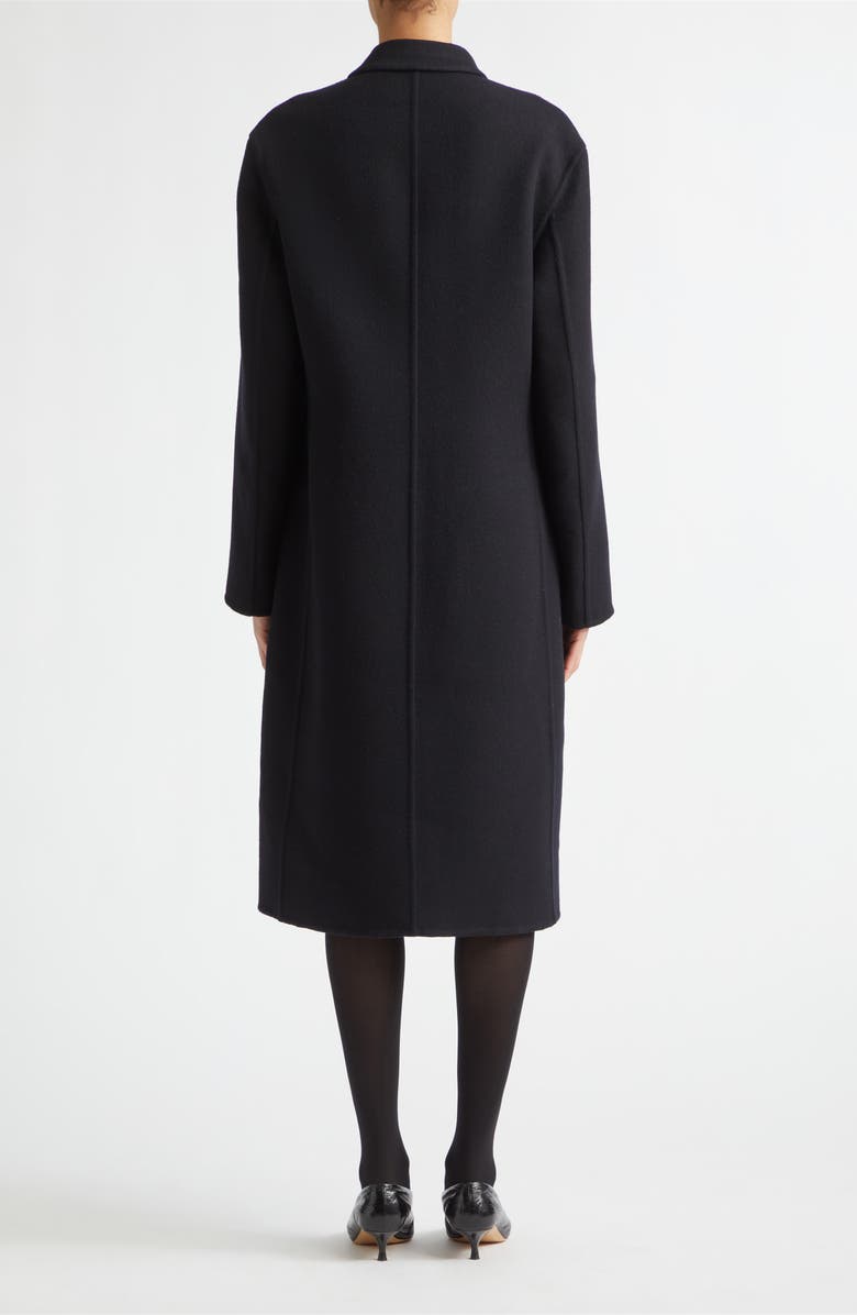 Jil Sander Slim Fit Double Face Cashmere & Virgin Wool Coat, Alternate, color, Midnight