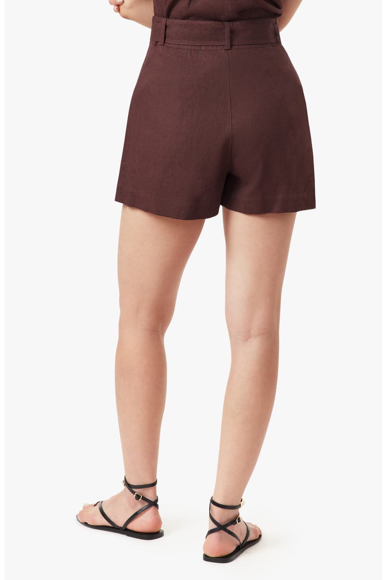 Belted Pleat Front Shorts, Alternate, color, SUMMER PLUM
