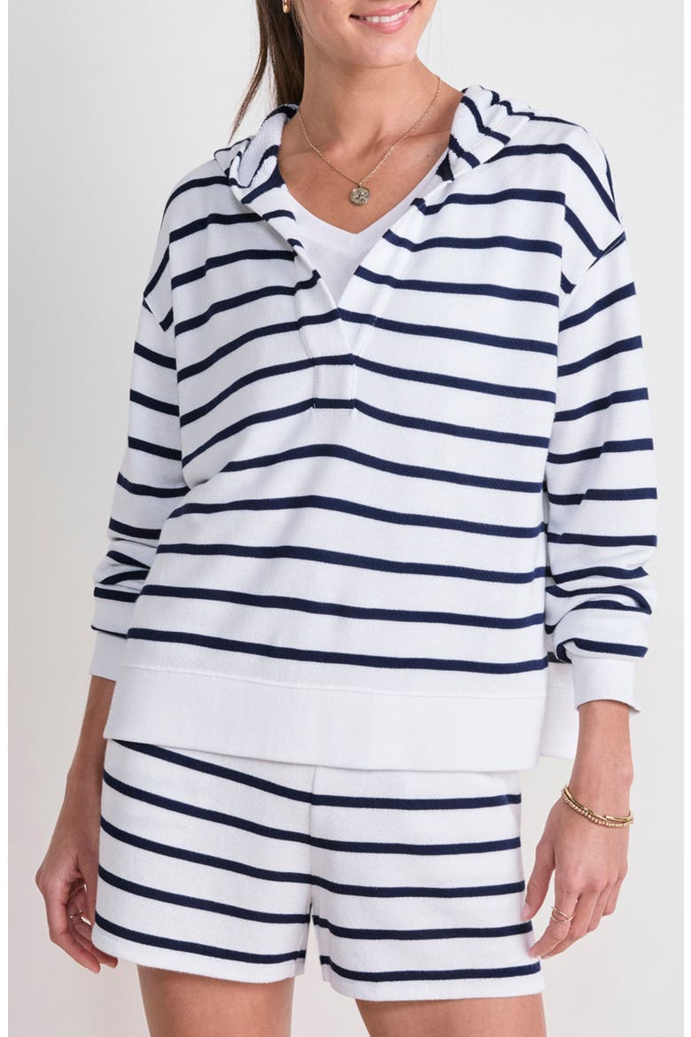 Terry Hoodie, Main, color, SURF STRIPE WHITE