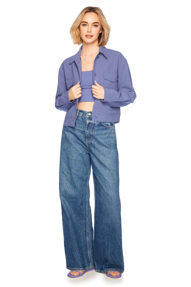 Pebble Weave Button-Up Jacket, Alternate, color, MEDITERRANEAN