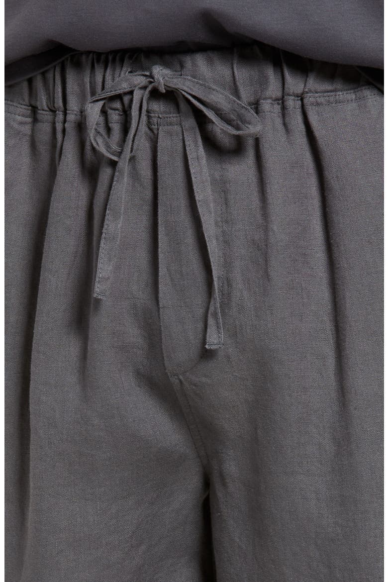 Linen Lounge Shorts, Alternate, color, COAL