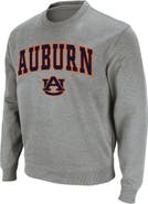 COLOSSEUM Men's Colosseum Heathered Gray Auburn Tigers Arch & Logo Crew Neck Sweatshirt