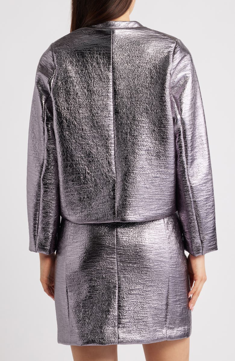 ICHI Ihlume Metallic Jacket, Alternate, color, Silver