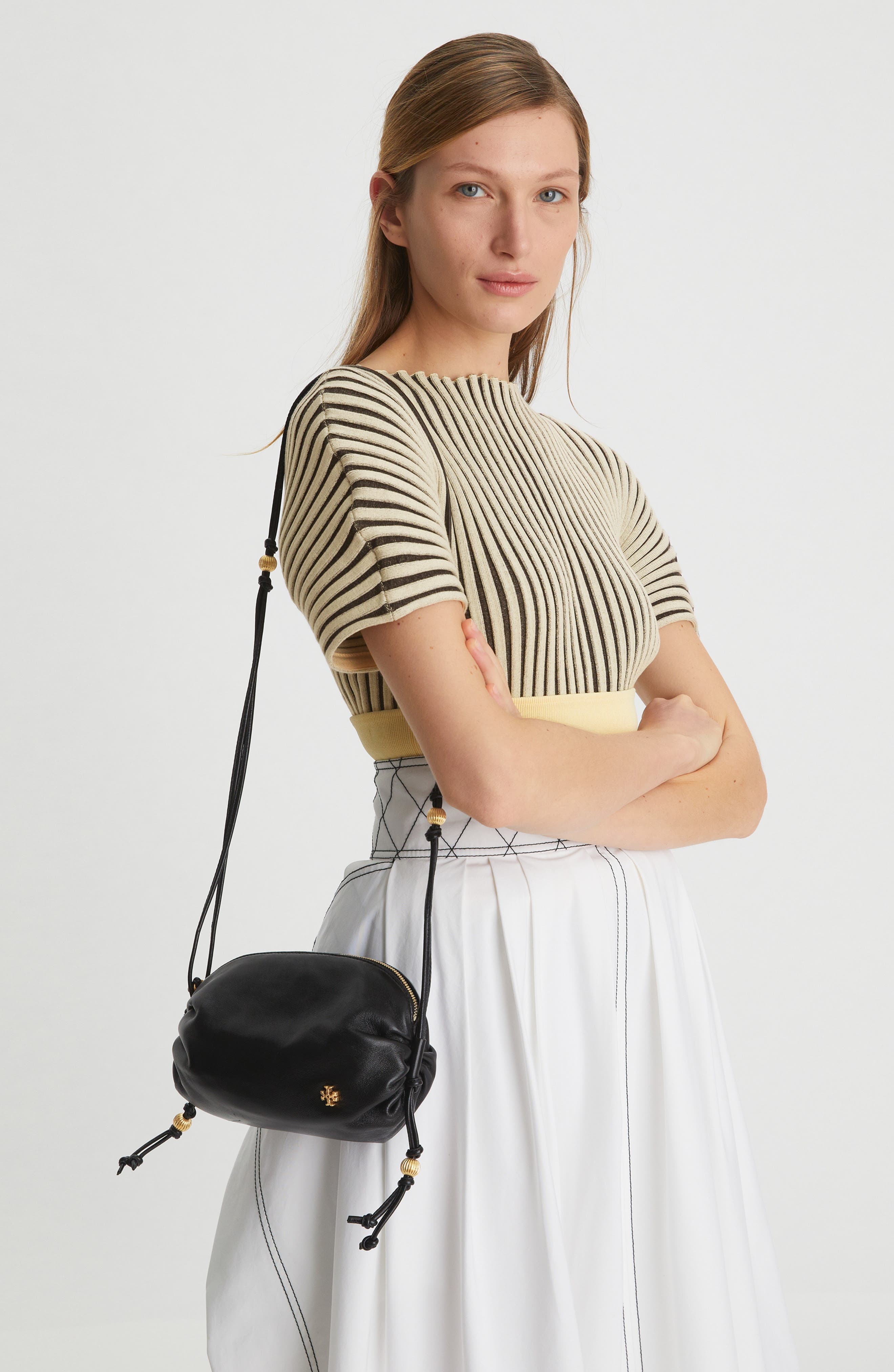 Tory Burch Mini Leather Crossbody Bag, Alternate, color, 