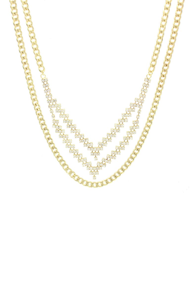 Luana Crystal Necklace, Main, color, GOLD-CLEAR