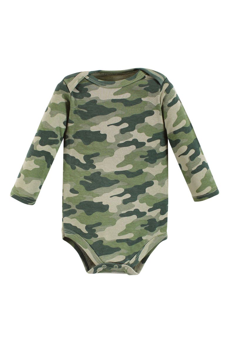 Long-Sleeve Cotton Bodysuit Collection 7-Piece Set, Alternate, color, Animal Adventure 7-Pack