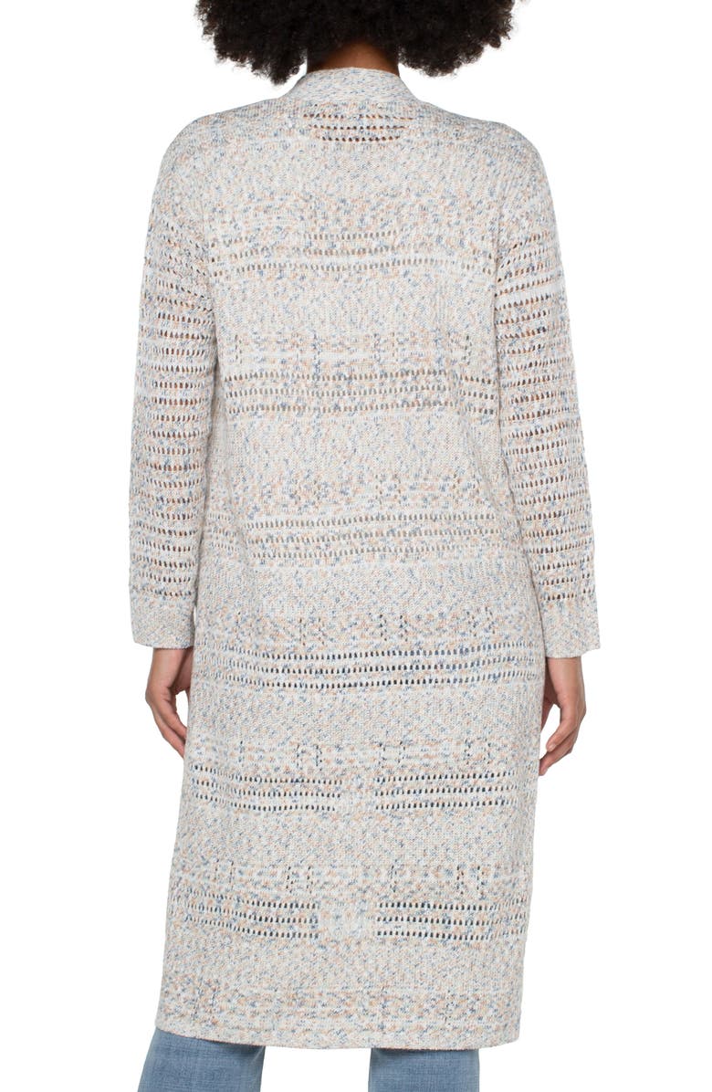 Liverpool Los Angeles Marl Longline Open Front Cardigan, Alternate, color, 