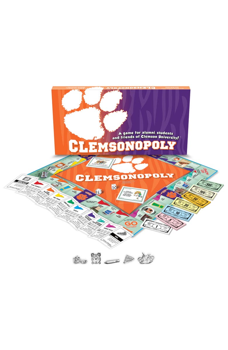 Late for the Sky Clemson University Clemsonopoly Monopoly Board Game, Main, color, 