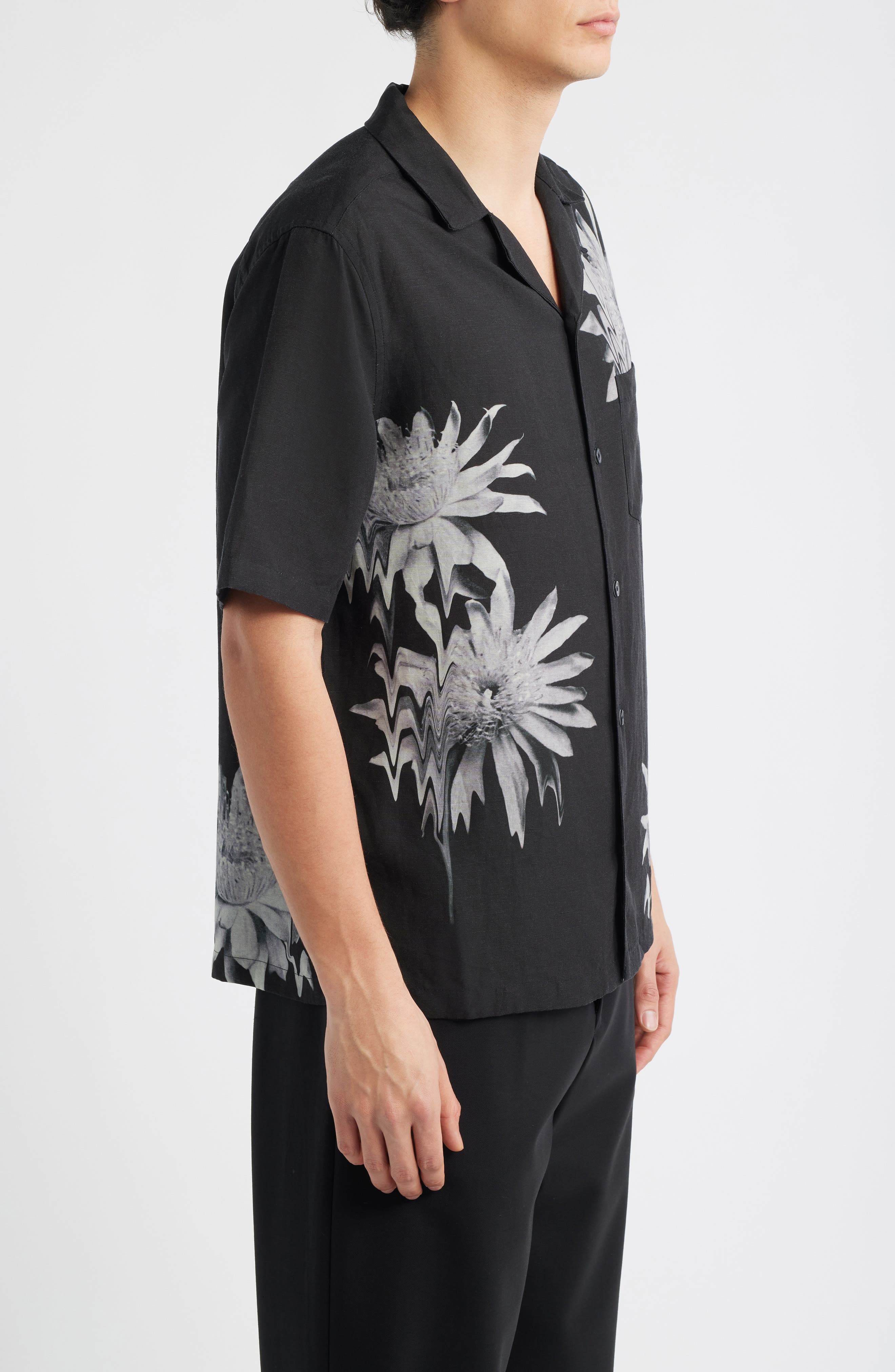 AllSaints Floraze Floral Graphic Button-Up Camp Shirt — фото 4