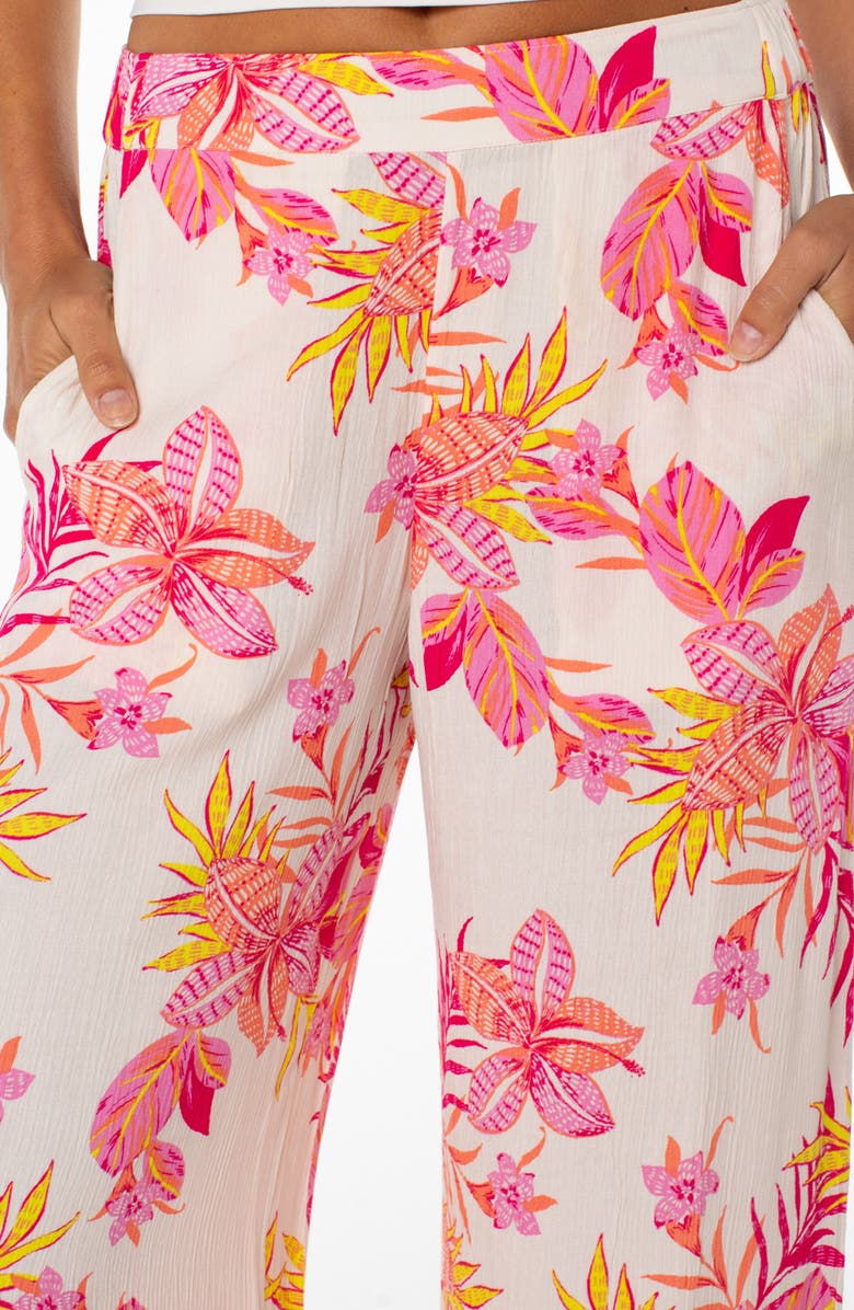 Roxy Midnight Avenue Floral Wide Leg Pants, Alternate, color, Dew