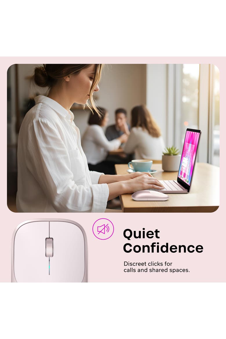 Slim EX Wireless Mouse, Alternate, color, Blush