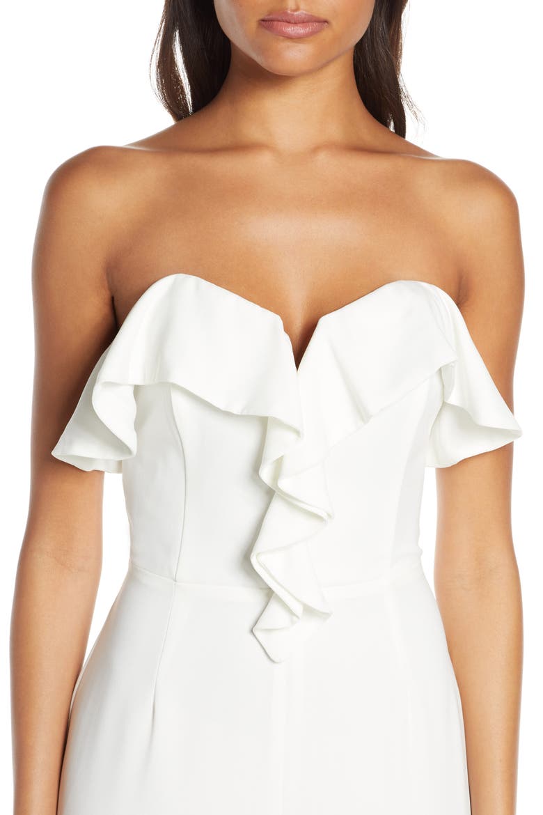 Ashe Strapless Jumpsuit, Alternate, color, WHITE