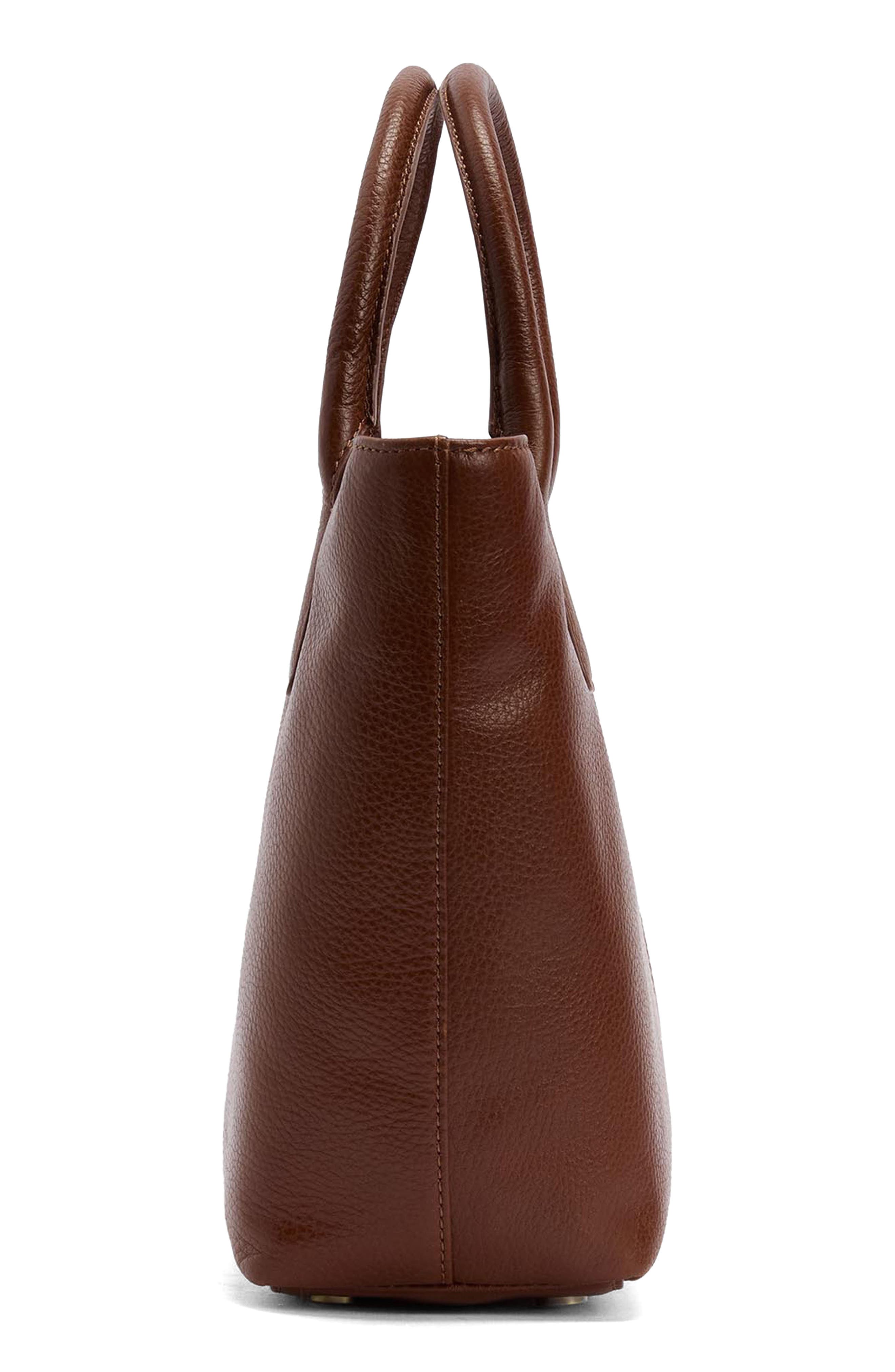 Birch Leather Tote, Alternate, color, BROWN