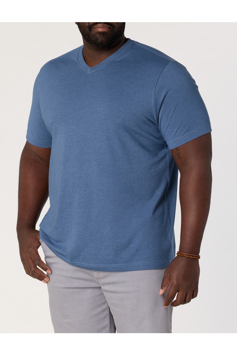 Big & Tall Moisture-Wicking Jersey V-Neck T-Shirt, Alternate, color, LIMOGES HTHR