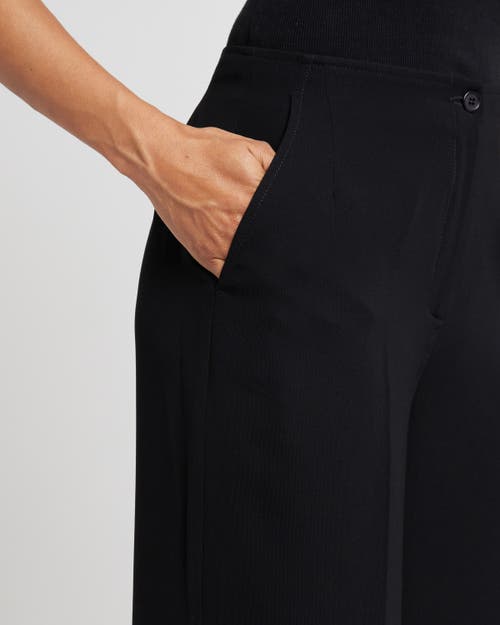 Santorelli Lily Mid-rise Wide-leg Pants In Black