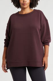 Zella Kick Back Ottoman Knit Sweatshirt