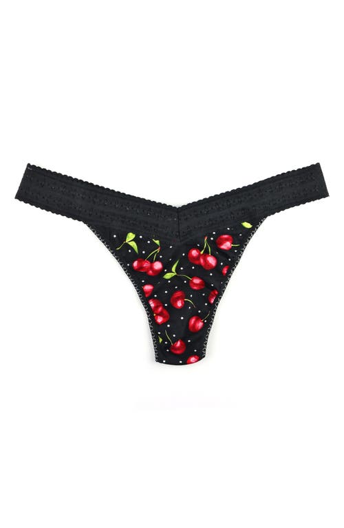Hanky Panky Dreamease Printed Original Thong Pr681004 In Cherry Bomb