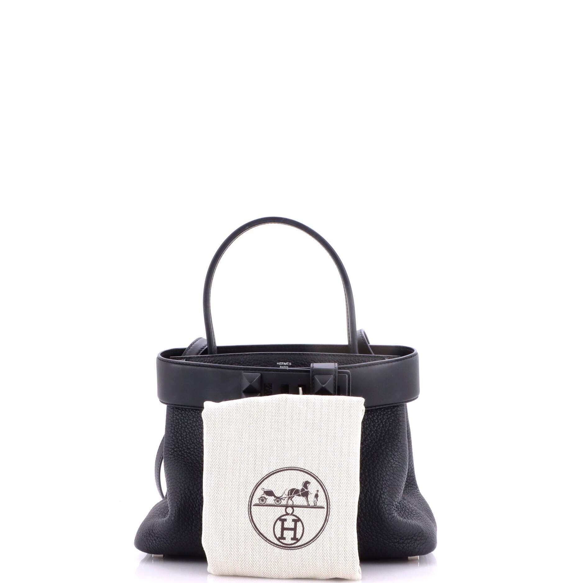 Pre-Owned Hermes Medor Handbag Togo, Alternate, color, Noir