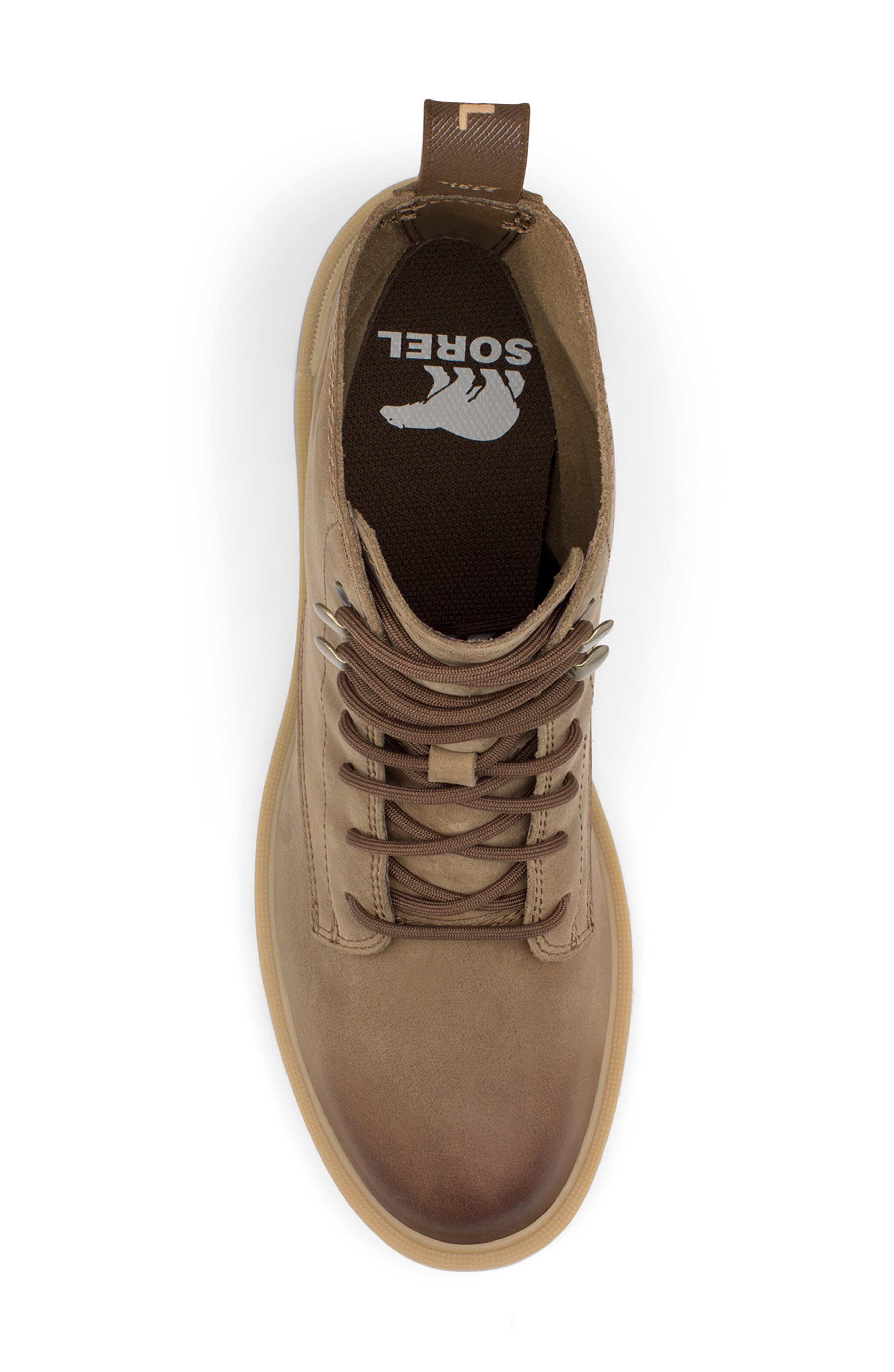 SOREL Hi-Line Waterproof Lace-Up Boot, Alternate, color, Umber/ Ceramic