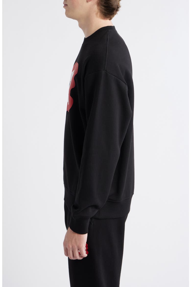Cotton Graphic Sweatshirt, Alternate, color, BLACK