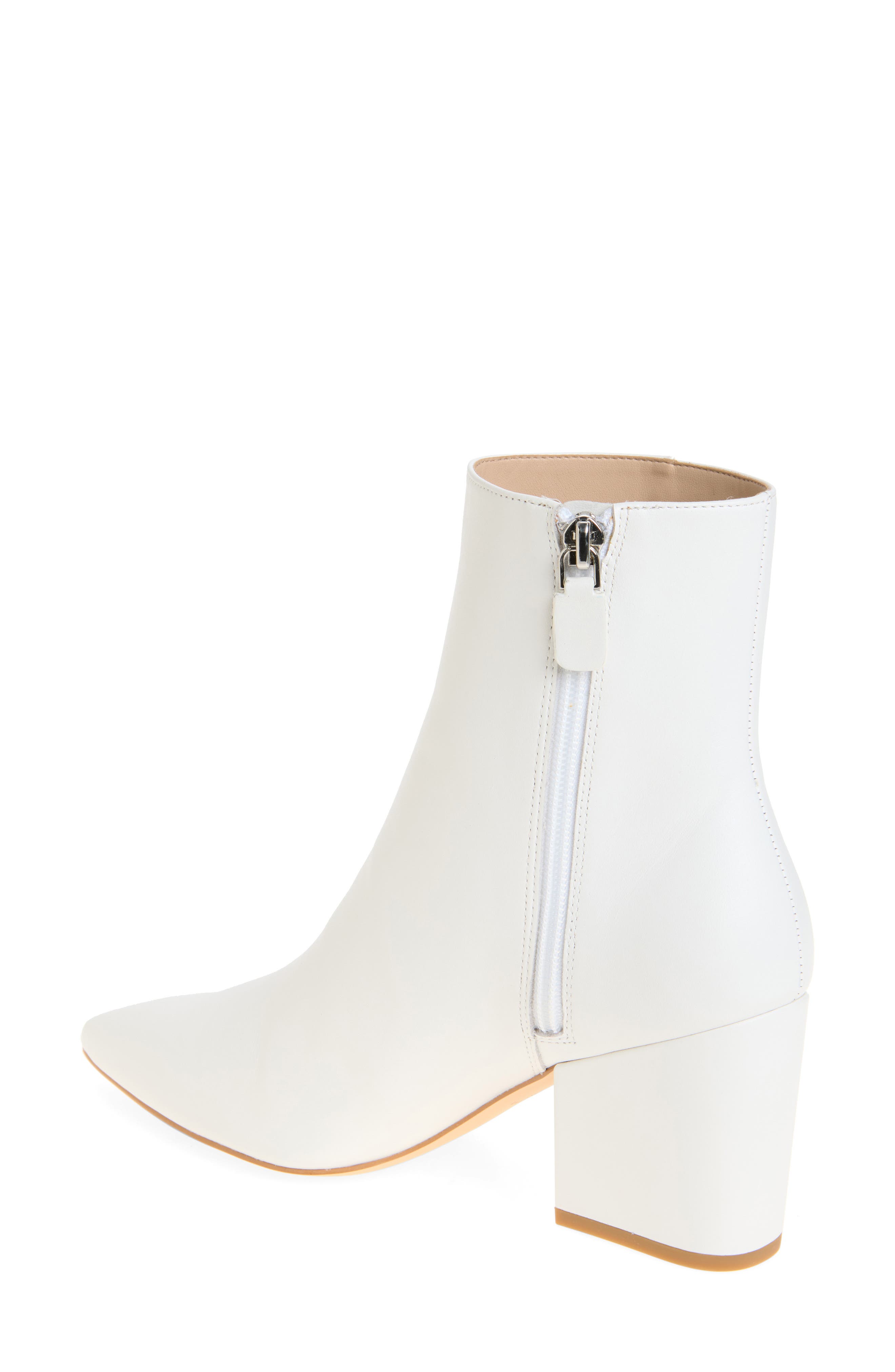 Avenue 75 Block Heel Bootie, Alternate, color, WHITE.