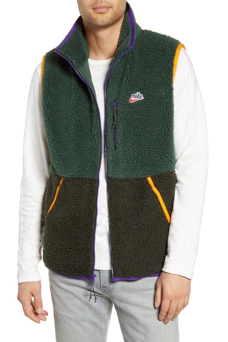 Sportswear Fleece Vest, Main, color, GALACTIC JADE/ SEQUOIA