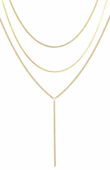 Adornia Set of 3 Chain & Lariat Necklaces