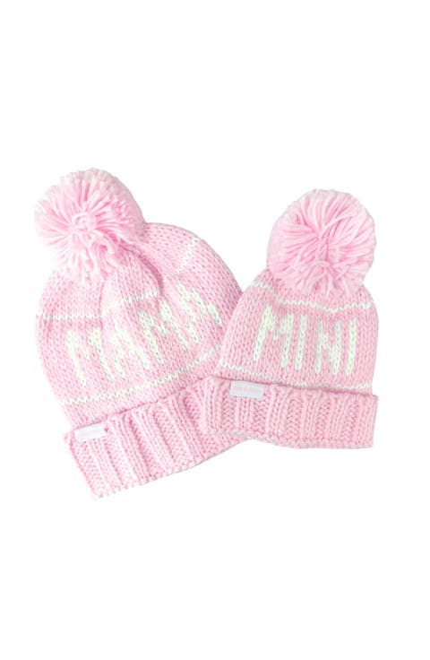 Mama/Mini Knit Bobble Hat Bundle (Baby)