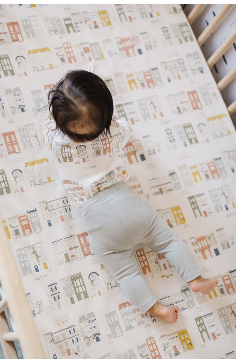 Pehr Essentials Organic Cotton Leggings, Alternate, color, Soft Sea