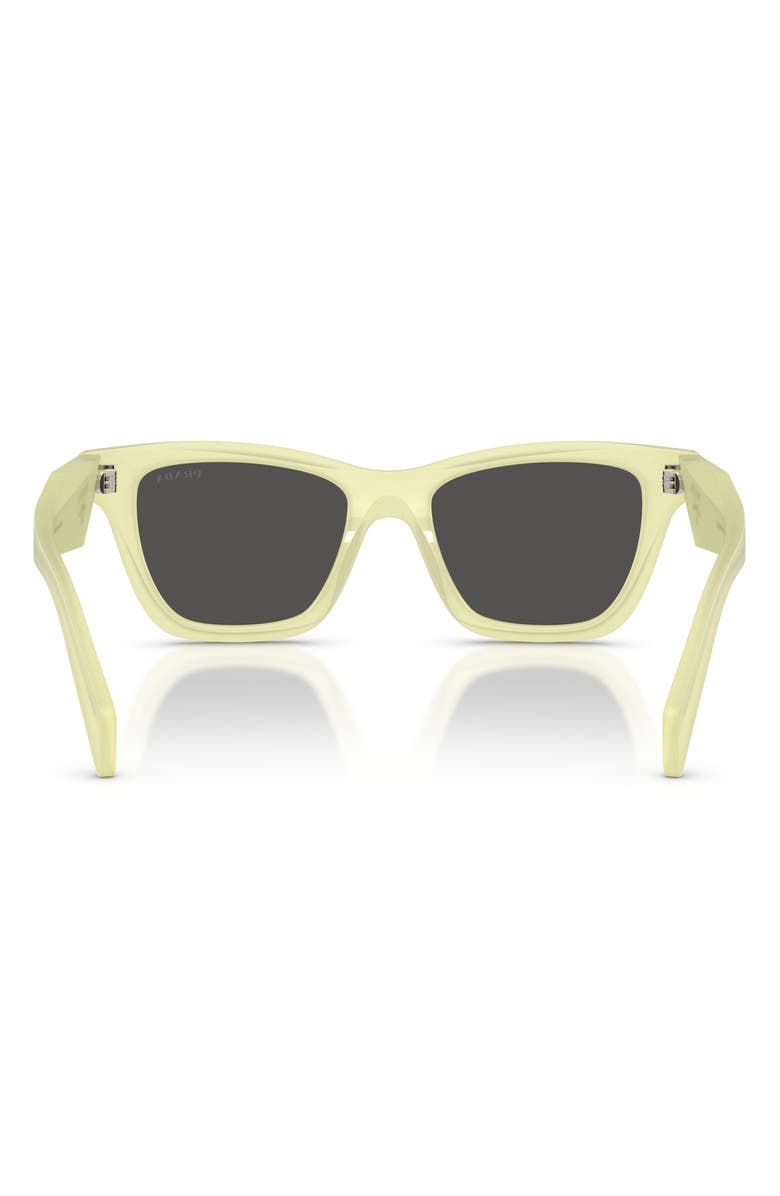 Prada 51mm Butterfly Sunglasses, Alternate, color, Frosted Vanilla / Dark Grey