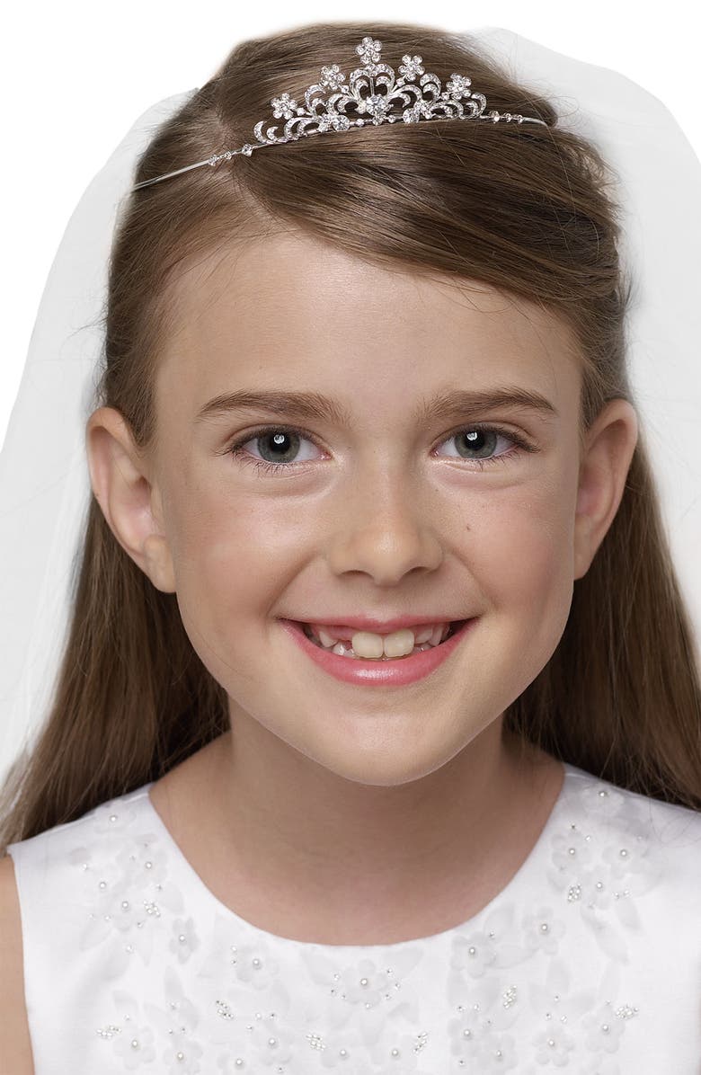 Us Angels Tiara with Veil, Main, color,