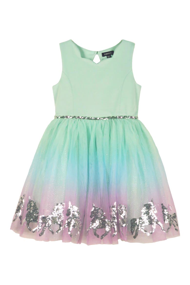 Kids' Ombré Tulle Party Dress, Main, color, MINT