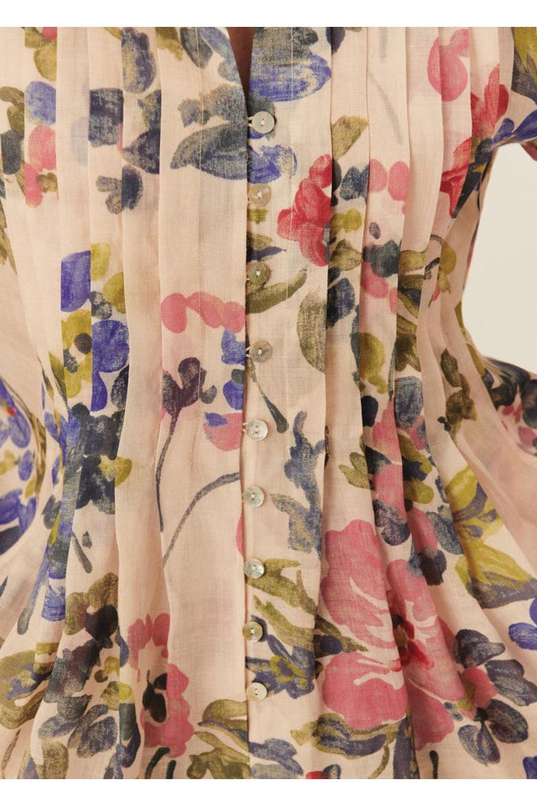 Jazlyn Floral Printed Blouse, Alternate, color, MULTI COLOR