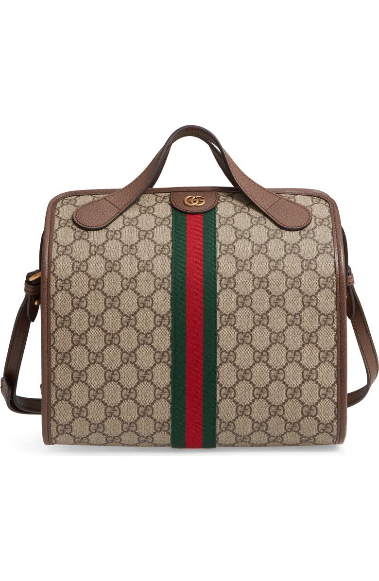 Gucci Small Leather Duffle Bag, Main, color,