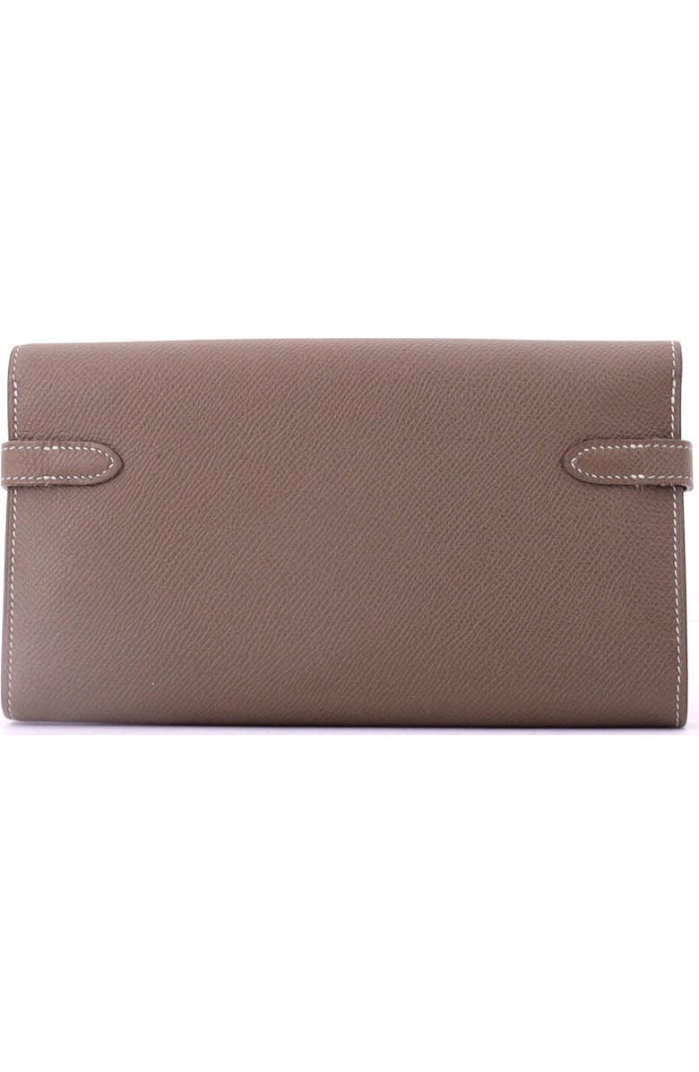 Pre-Owned Hermes Kelly Wallet Epsom Long, Alternate, color, Etoupe
