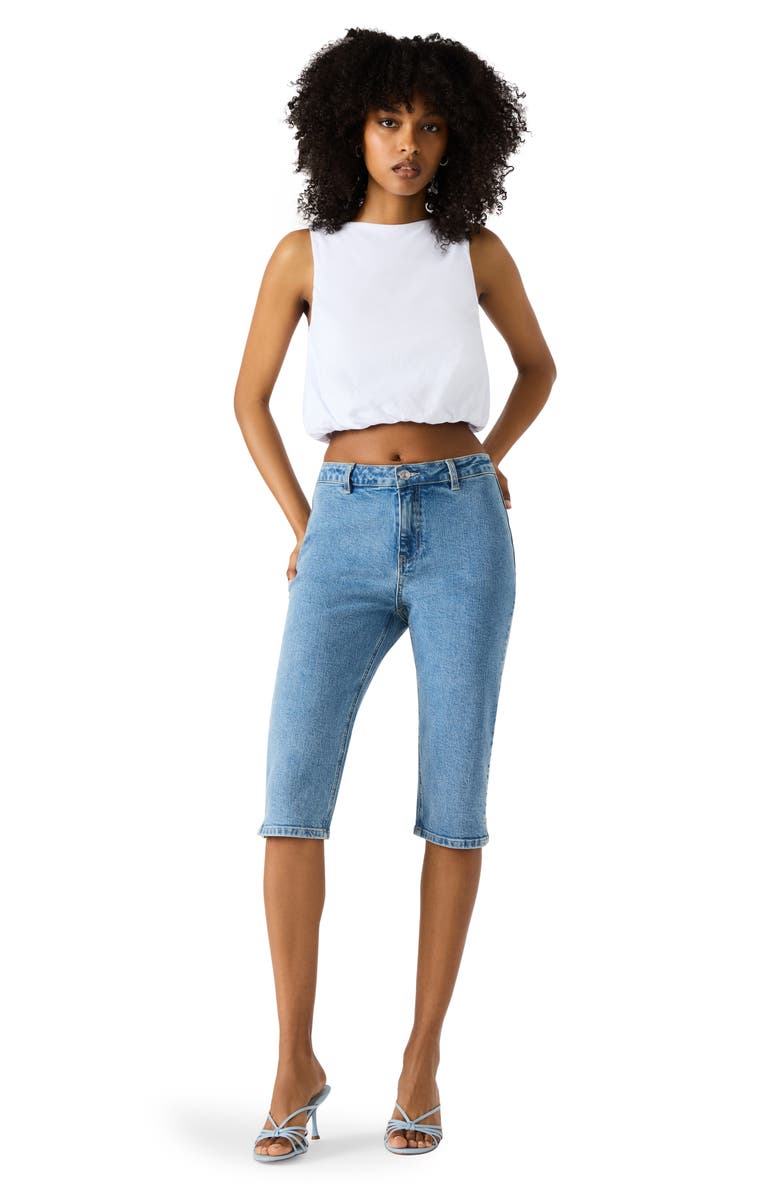 Steve Madden Alta Bubble Hem Cotton Crop Tank, Alternate, color, Antique