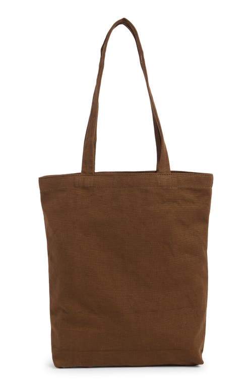 New Amsterdam Leatherworks Eden Canvas Tote Bag In Brown