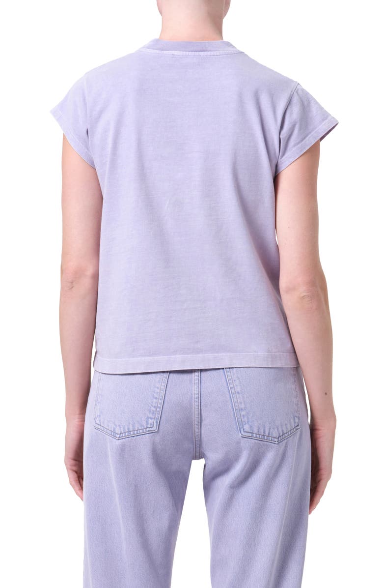 AGOLDE Long Line Bryce Cap Sleeve T-Shirt, Alternate, color, Acid Lilac Lilac