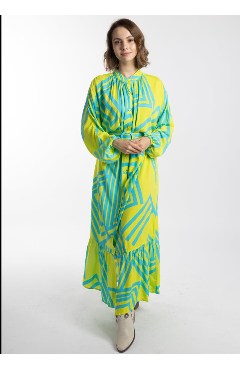 Le Fafo Laia Dress, Alternate, color, Blue Printed